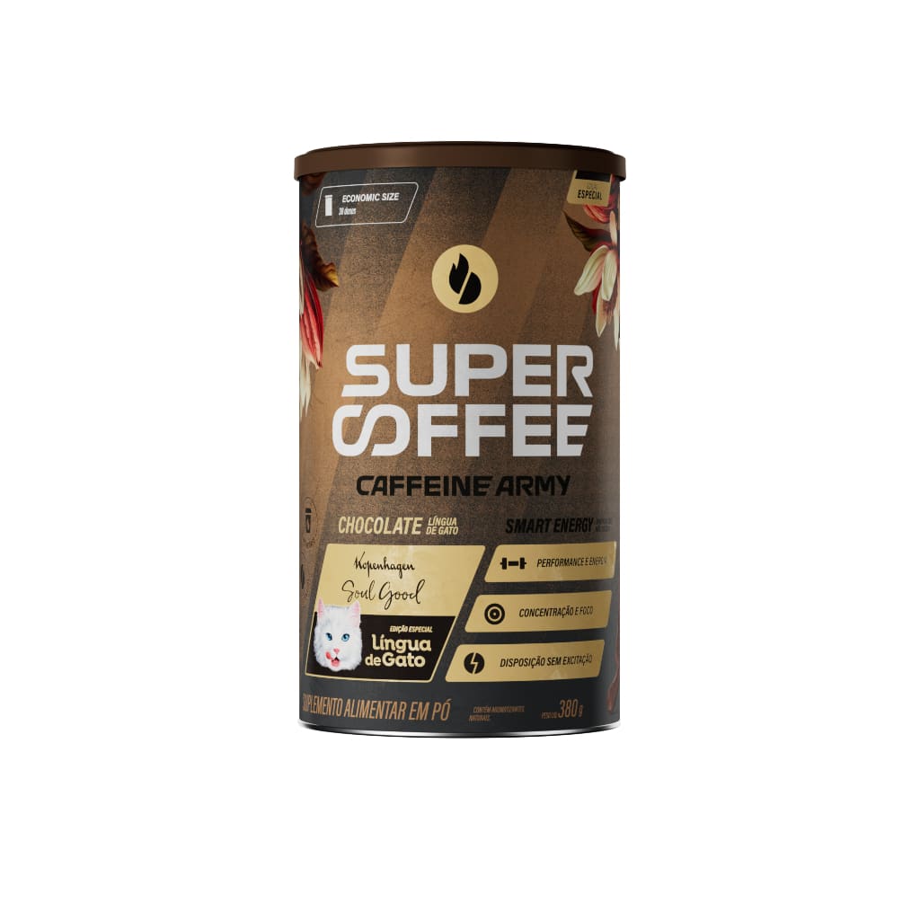 SuperCoffee Caffeine Army 380g — Café Funcional com Cafeína | 38 Doses e Vários Sabores