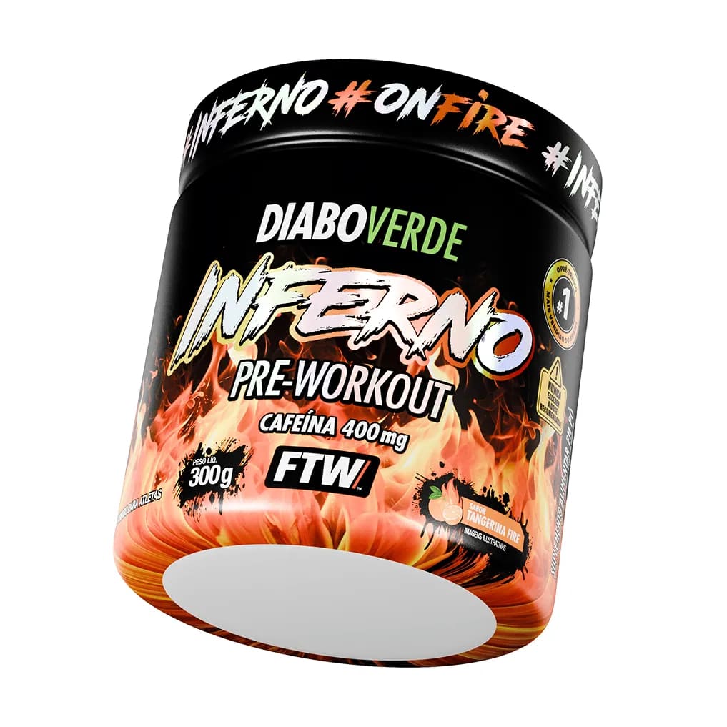 Pré-Treino Diabo Verde FTW 300g — Suplemento Pré-Workout