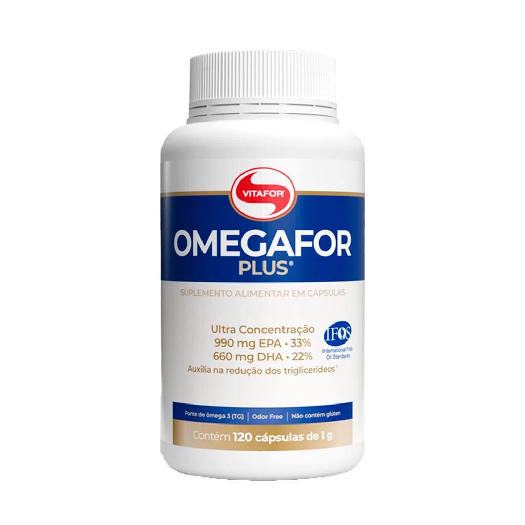 Omegafor Plus Vitafor 120 Cápsulas — Ômega 3 Ultra Concentração EPA e DHA